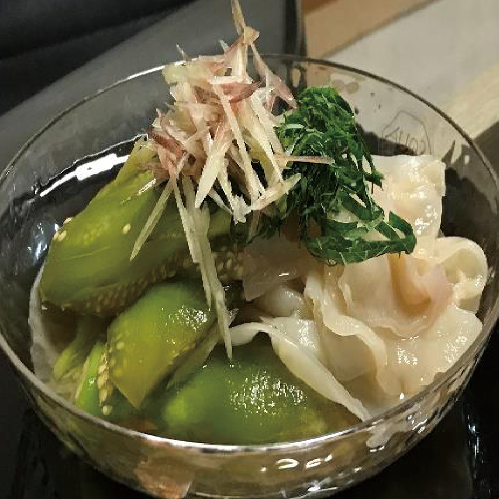 きくらげと翡翠なす煮